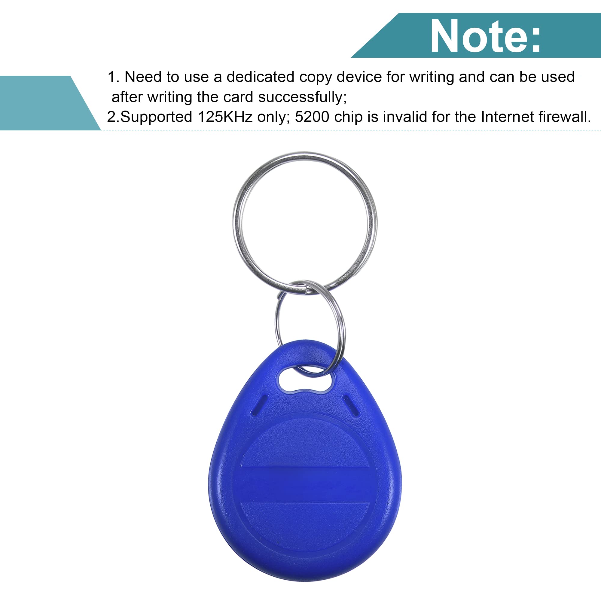 sourcing map Electronics porte-clés RFID 125KHz bleu lot 5 copiable