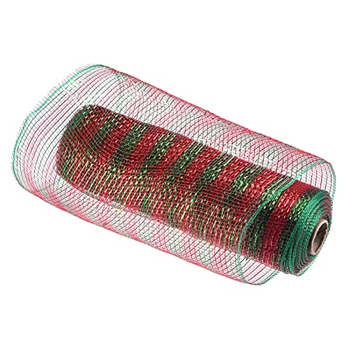 sourcing map Home & Garden maille 10 pouces x 10 yards vert rouge 1 rouleau