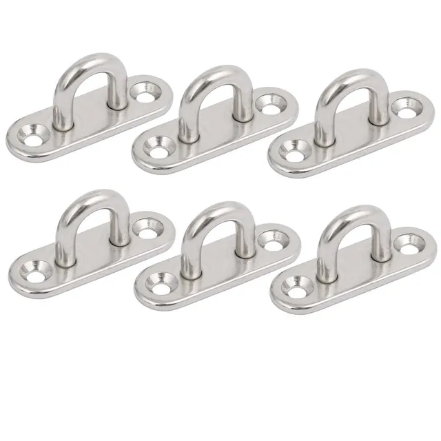 Sourcing Map Home & Garden pontet plaque à œil inox 316 6pcs