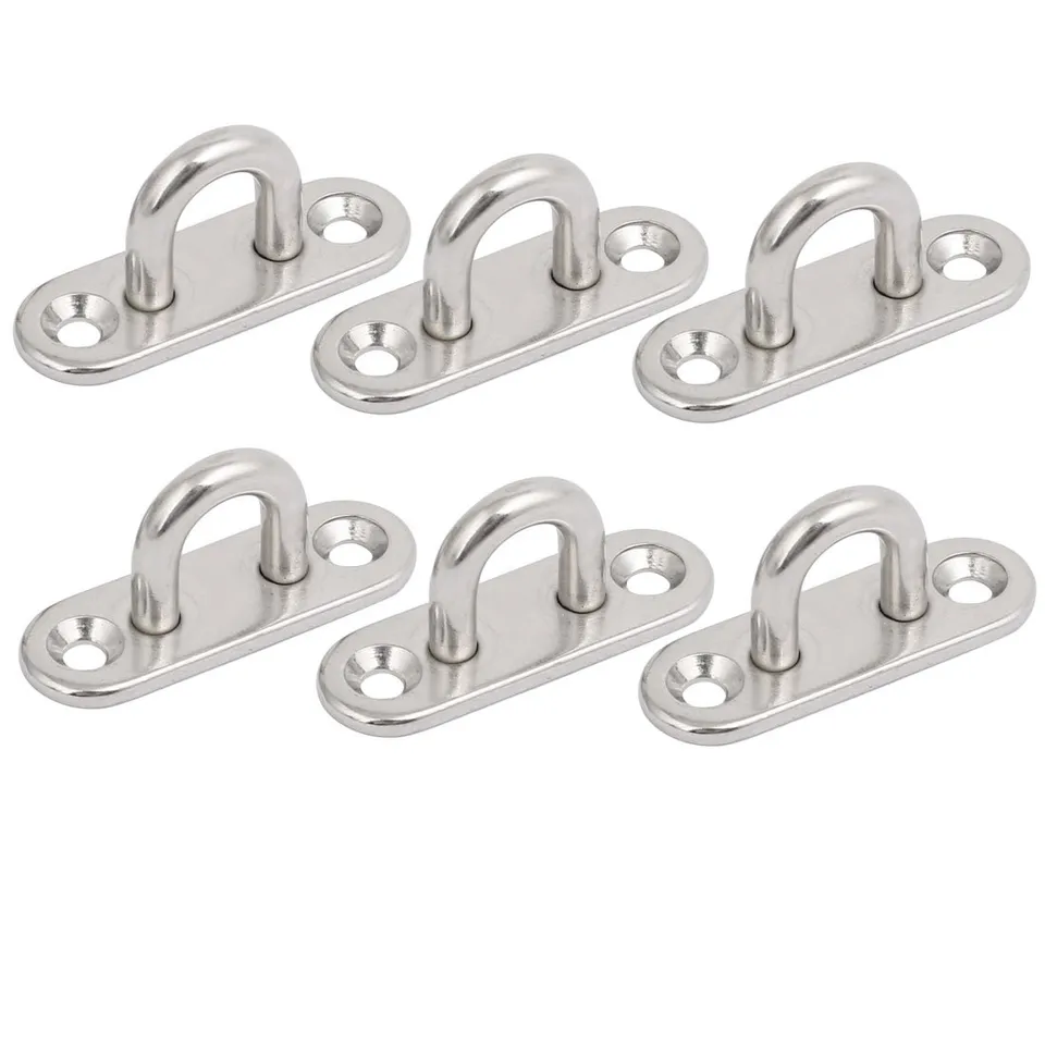 Sourcing Map Home & Garden pontet plaque à œil inox 316 6pcs