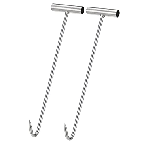 sourcingmap Home crochet viande inox 39 cm lot de 2