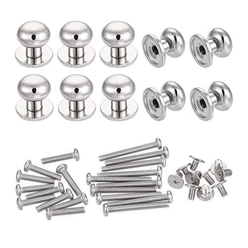 sourcing map Home & Garden bouton meuble 9mm argenté lot 10 zinc