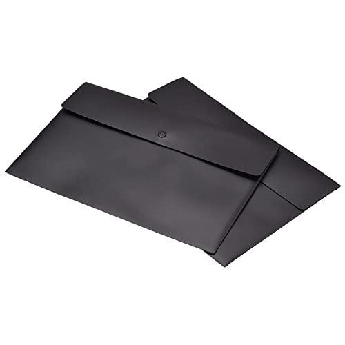 sourcing map A4 pochette à bouton noire lot de 10