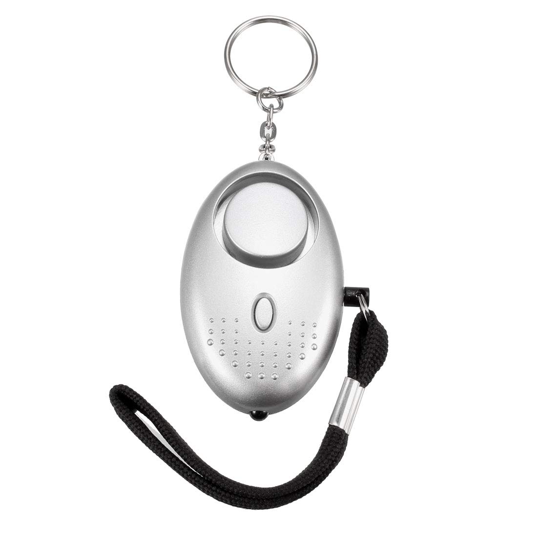 Sourcing Map Alarme personnelle porte-clés LED 130dB argenté lot 2