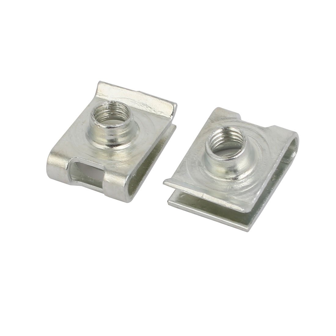 sourcingmap Écrous en U M6 acier 19x14mm lot 10 argent