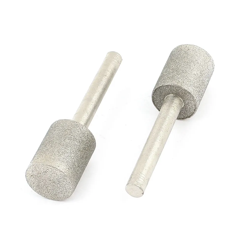 Sourcing Map Pointe à meuler diamant 16mm tige 6mm lot de 2