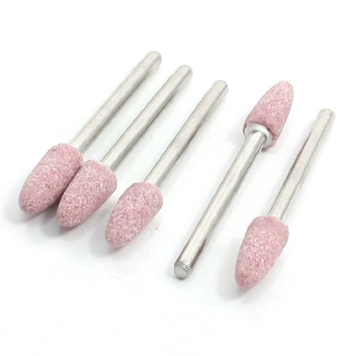 SOURCINGMAP pierre à meuler rose 6 mm lot 5 tige 3 mm