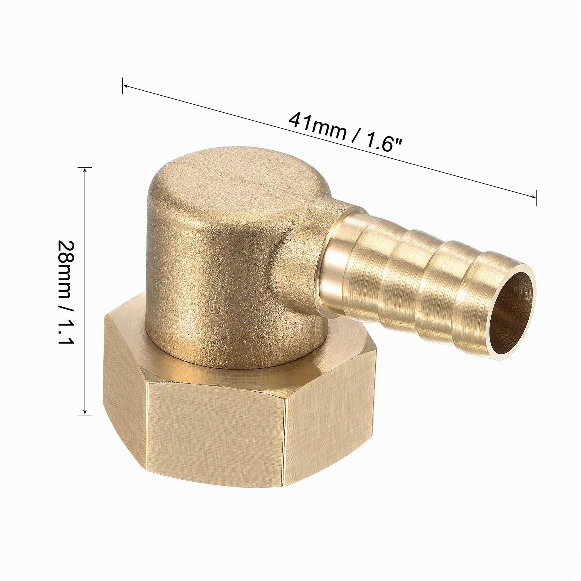 Sourcing Map G1/2 raccord coudé laiton 10mm lot 2