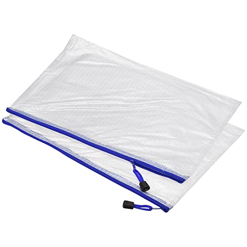sourcing map A4 pochette zip bleu marine lot de 12