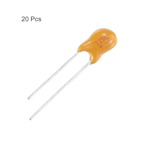sourcing map 2,2uF 25V condensateur tantale 20 pièces radial