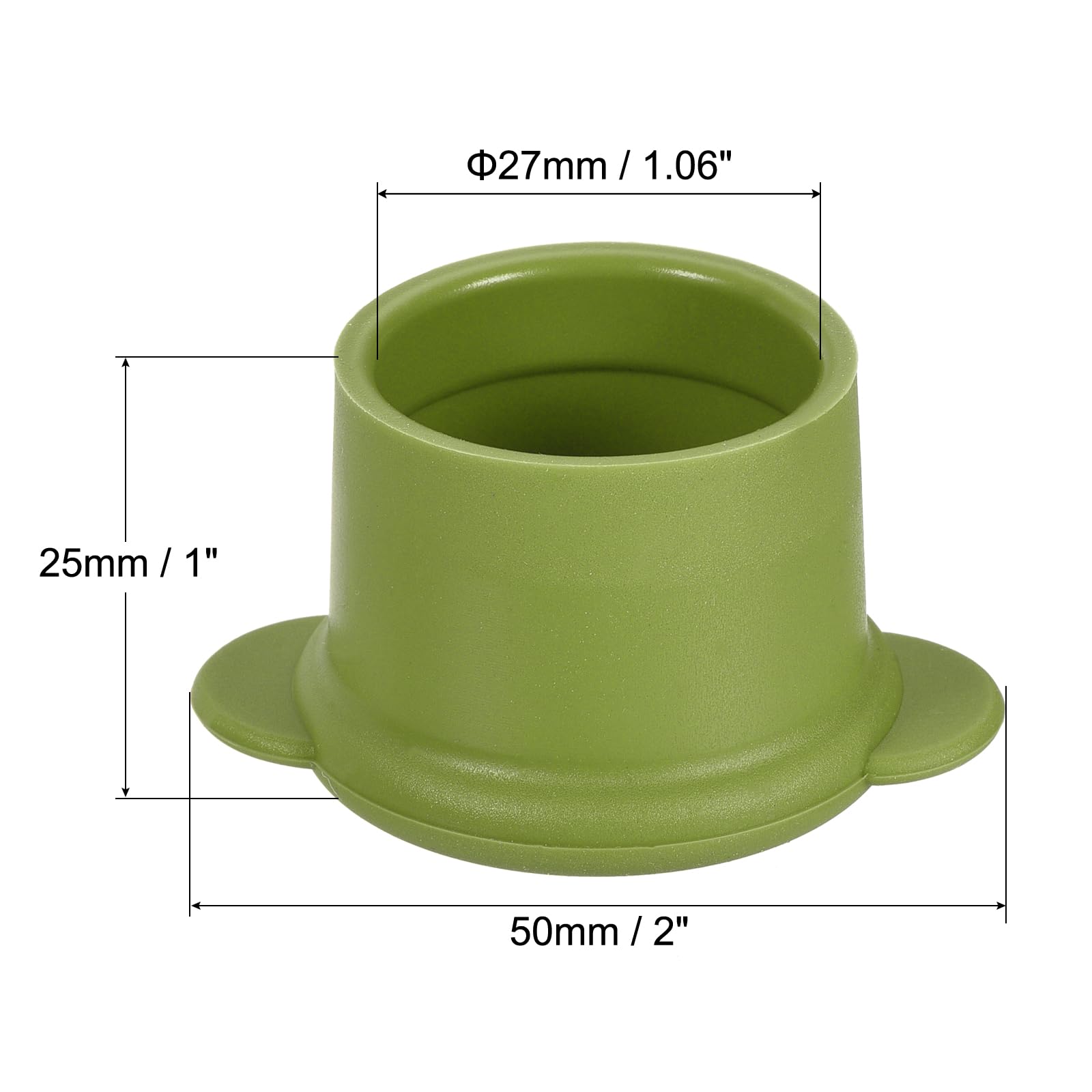 sourcing map Bouchon Bouteille Silicone Vert 27mm 5 Pièces