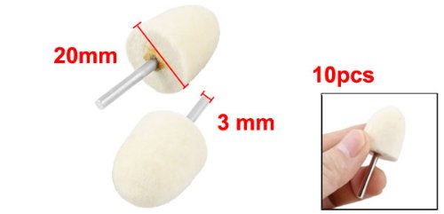 sourcingmap cône feutre à polir 20 mm tige 3 mm lot 10
