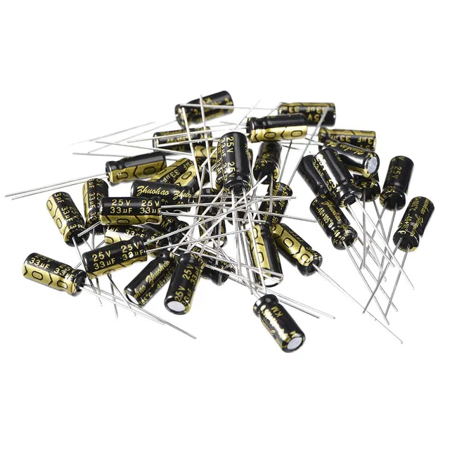 sourcing map 33uF 25V condensateur 30 pcs 5x11mm 105°C