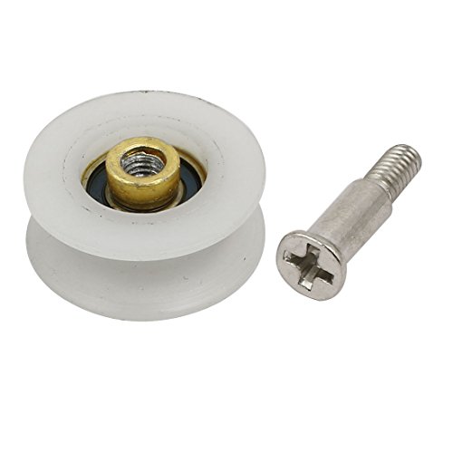 sourcingmap roulette porte coulissante 23mm lot 4 blanc