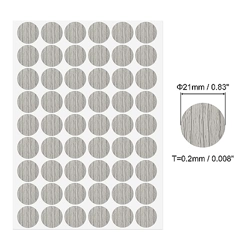Sourcingmap Home & Garden Cache-vis adhésif 21 mm gris x54