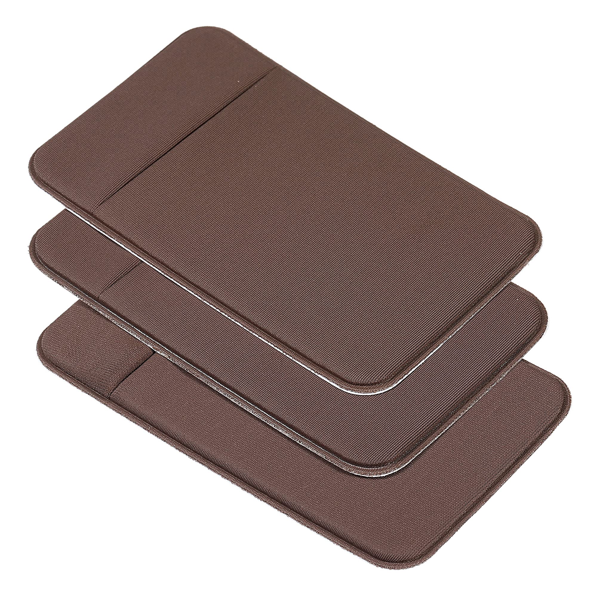 Sourcing Map Porte-Carte Téléphone Spandex 3 Pièces Marron