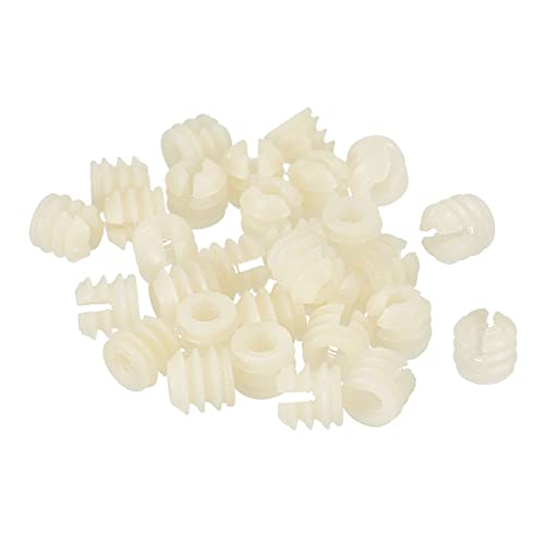Sourcing Map insert écrou nylon M6 blanc 11mm 80 pcs