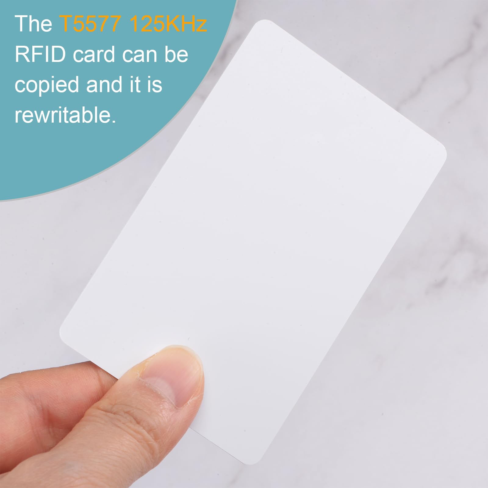 sourcing map carte RFID T5577 125KHz blanche 5 pcs PVC