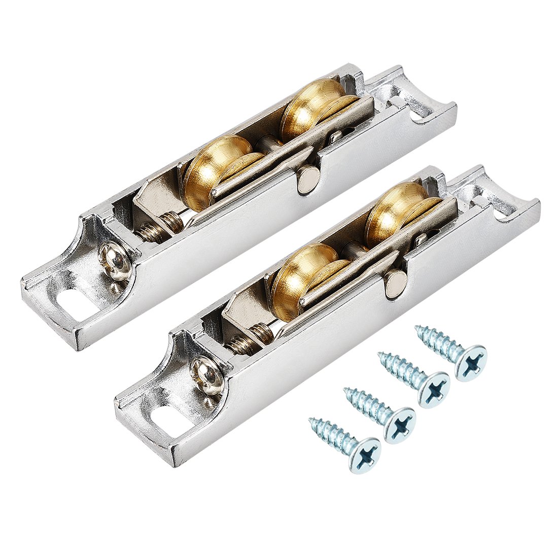 SOURCINGMAP Roulette porte coulissante acier 14,5mm lot 2