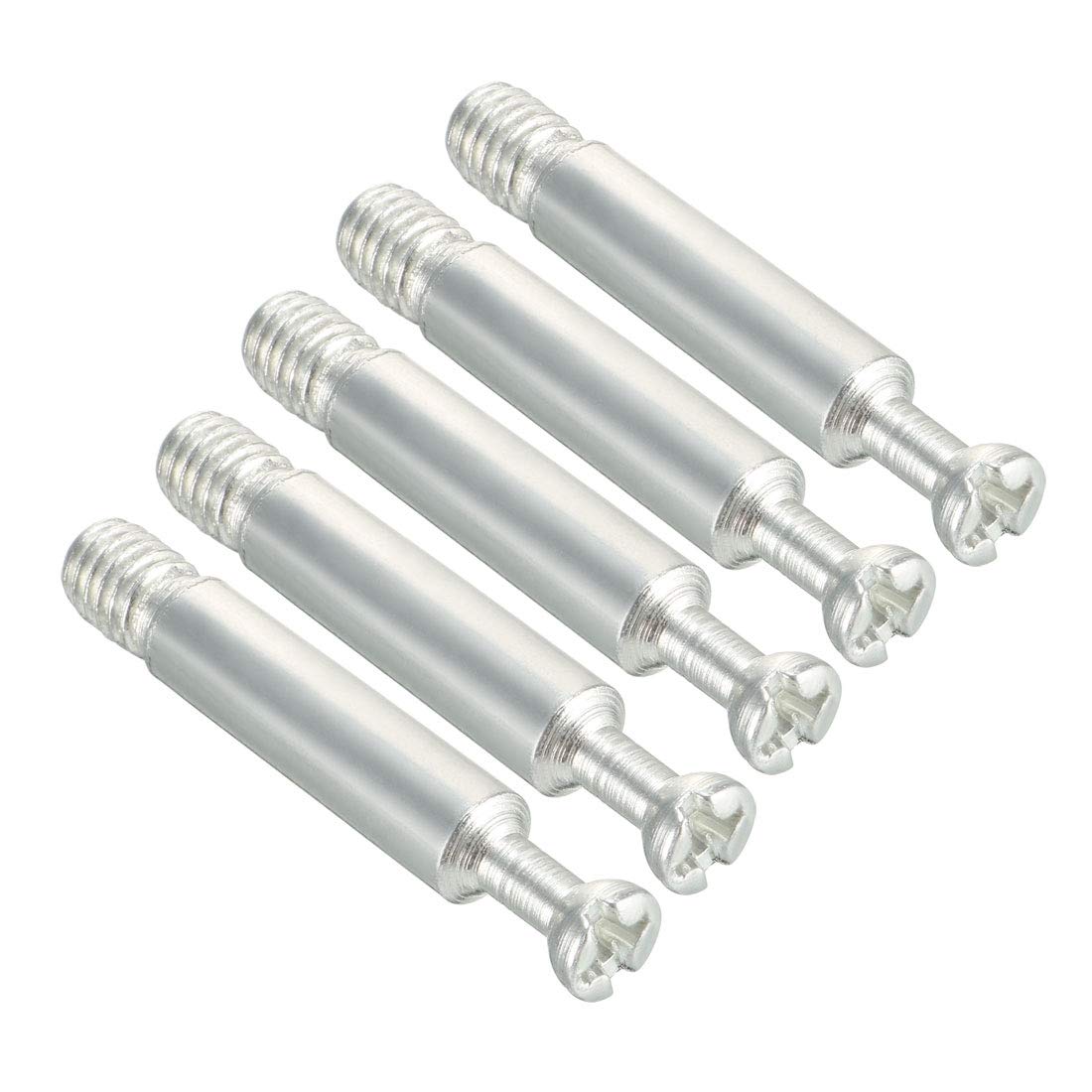 Sourcingmap Industrial boulon meuble M6 zingué lot 5 40mm