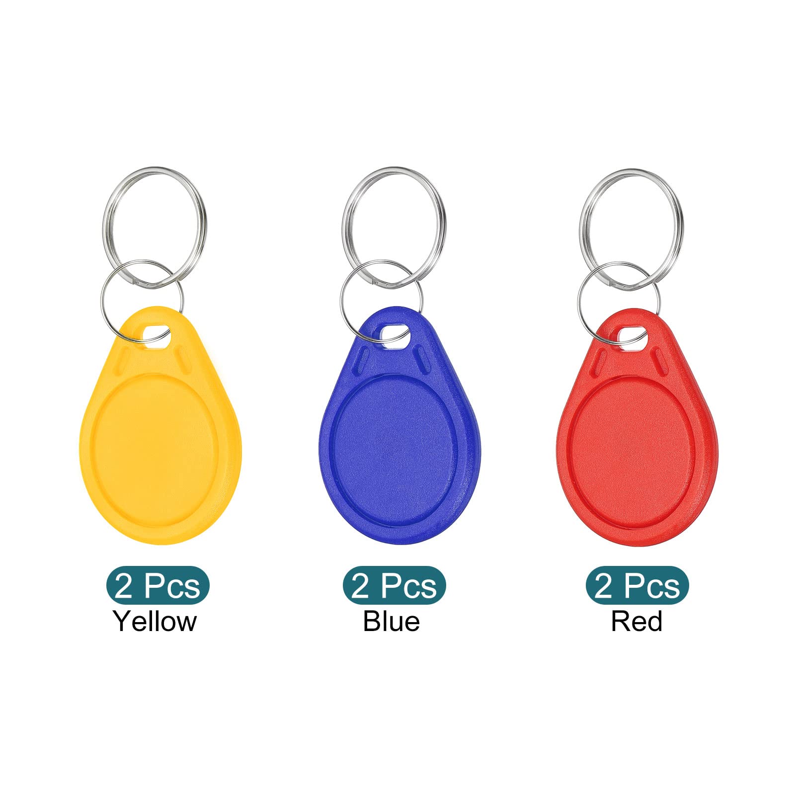 Sourcing Map porte-clés RFID 3 couleurs lot 6 13,56 MHz