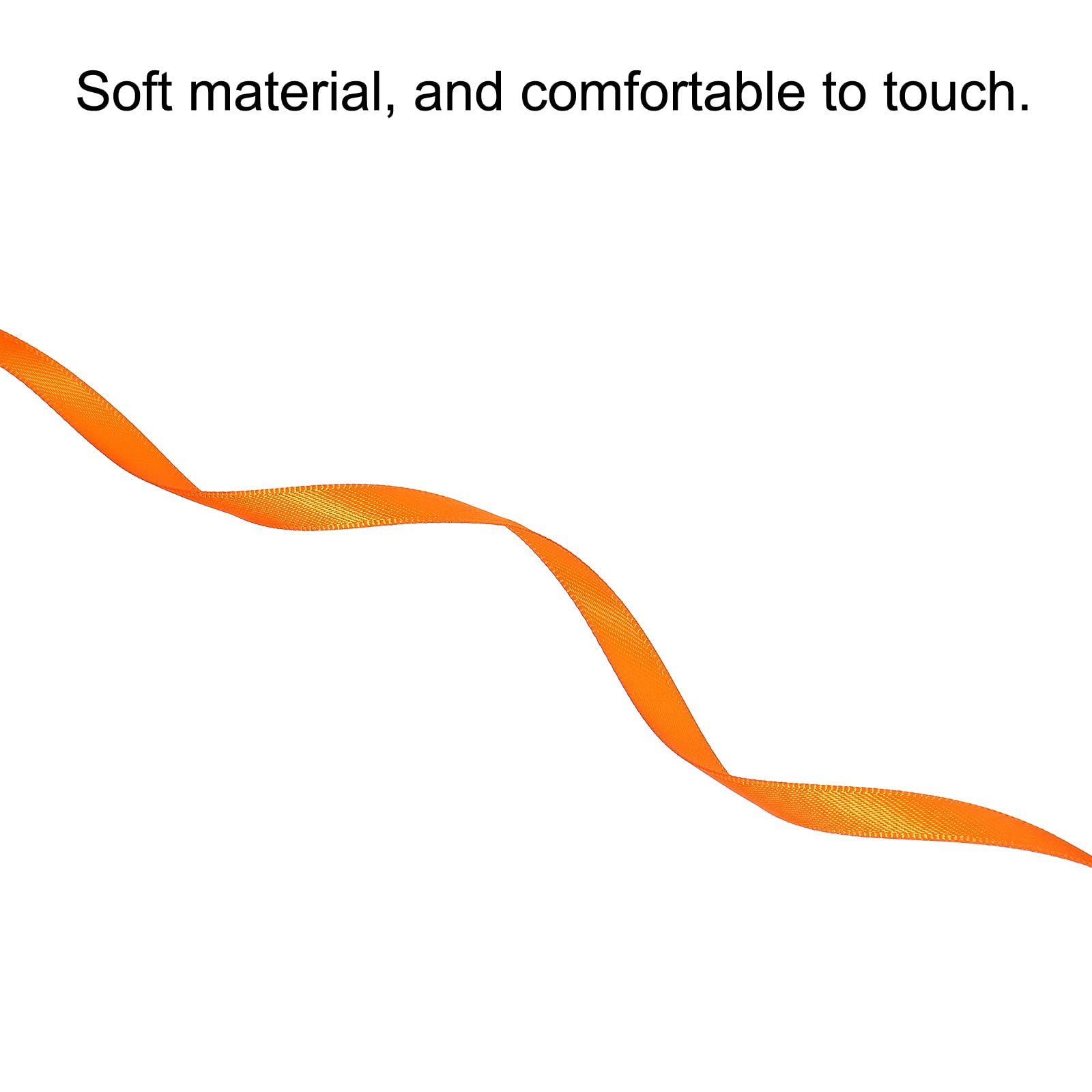 Sourcing Map Ruban Satin 7mmx91,4m Orange Cadeau Nœud