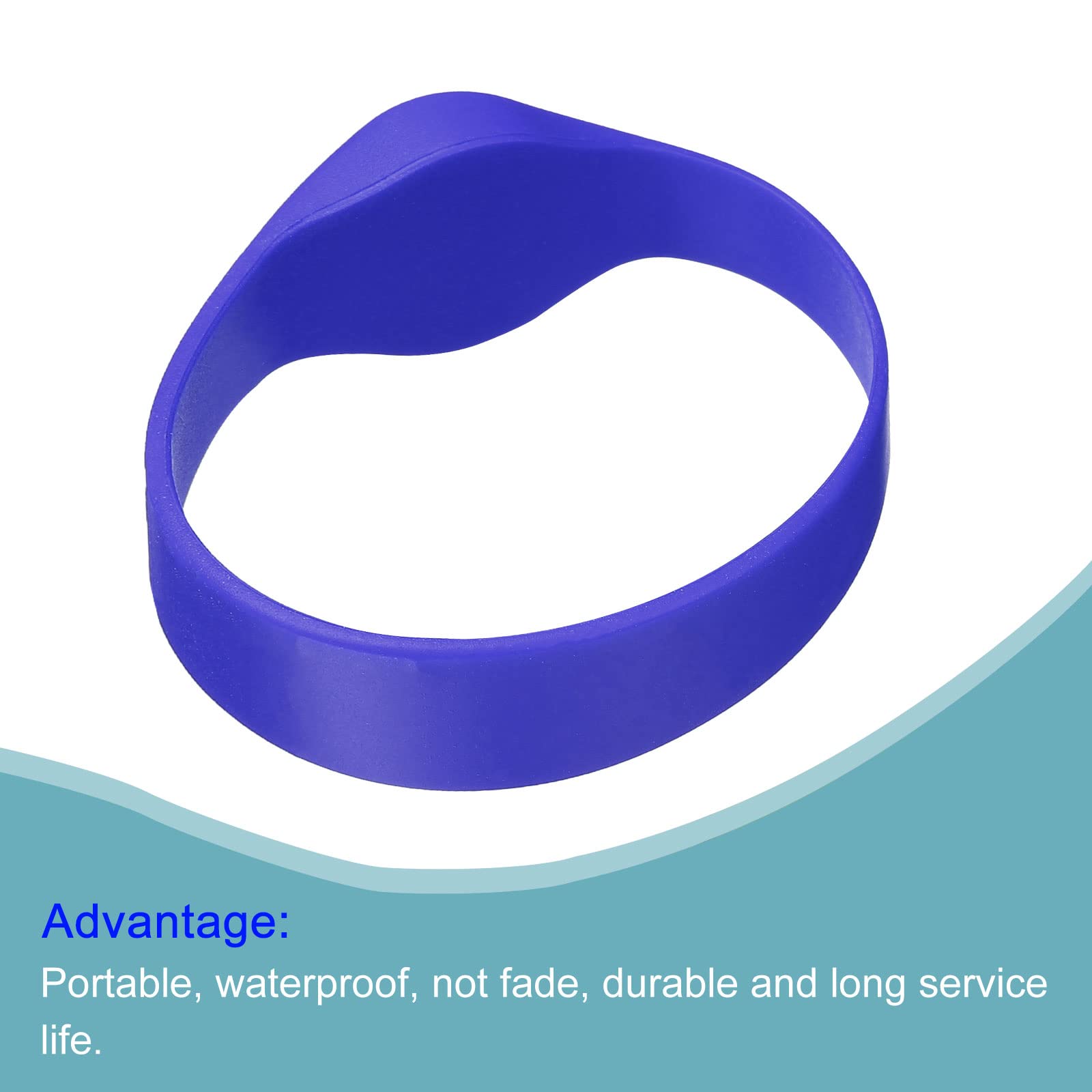sourcing map bracelet RFID 13,56 MHz bleu lot 5