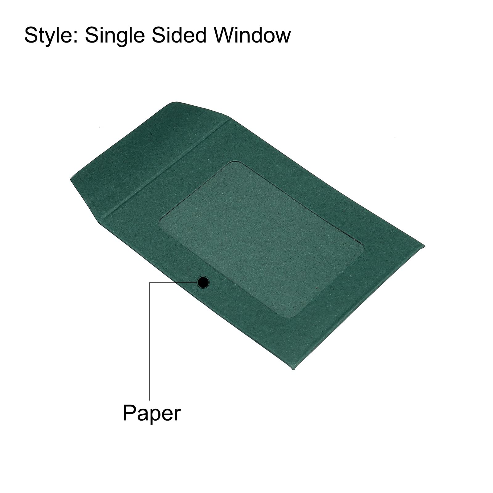 sourcing map enveloppe à fenêtre verte 8x6 cm lot de 10
