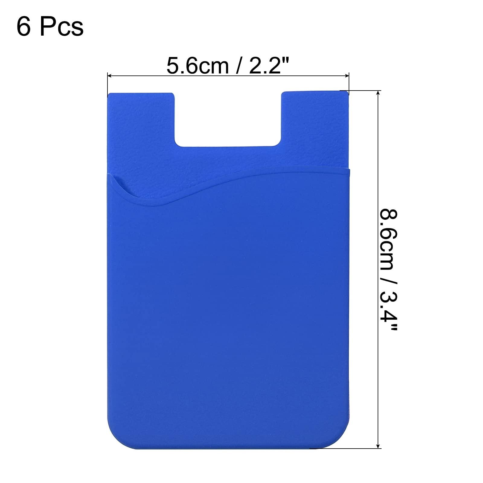 sourcing map Porte-carte adhésif téléphone bleu foncé x6