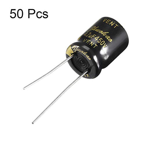 sourcing map 4.7uF 450V condensateur 50 pcs 10x13mm 105°C