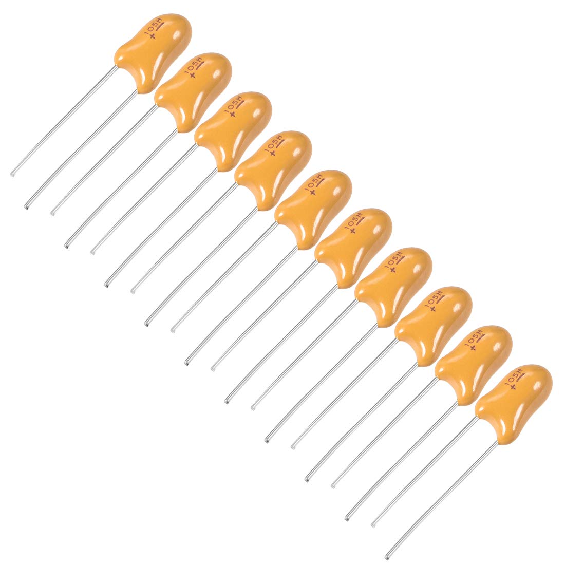 sourcing map 1uF 25V condensateur tantale 10 pièces radial