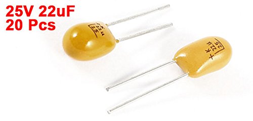 Sourcingmap Condensateur Tantale 22µF 25V Lot 20 Jaune