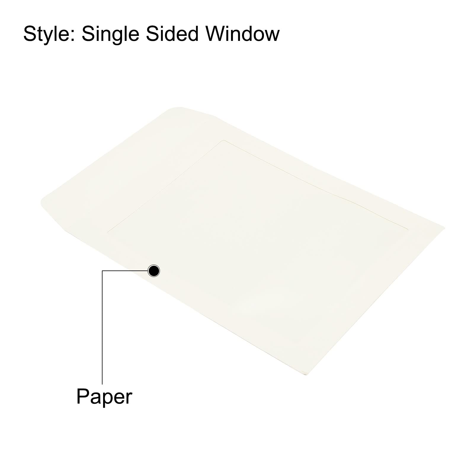 Sourcing Map A5 Enveloppe Fenêtre Blanche Simple Face x10
