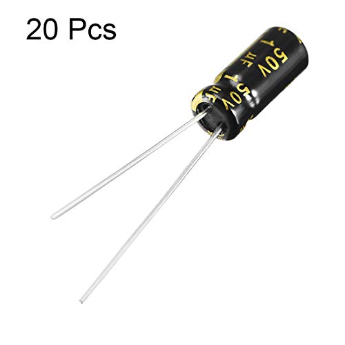 sourcing map condensateur électrolytique 1uF 50V 20 pièces 5x11mm