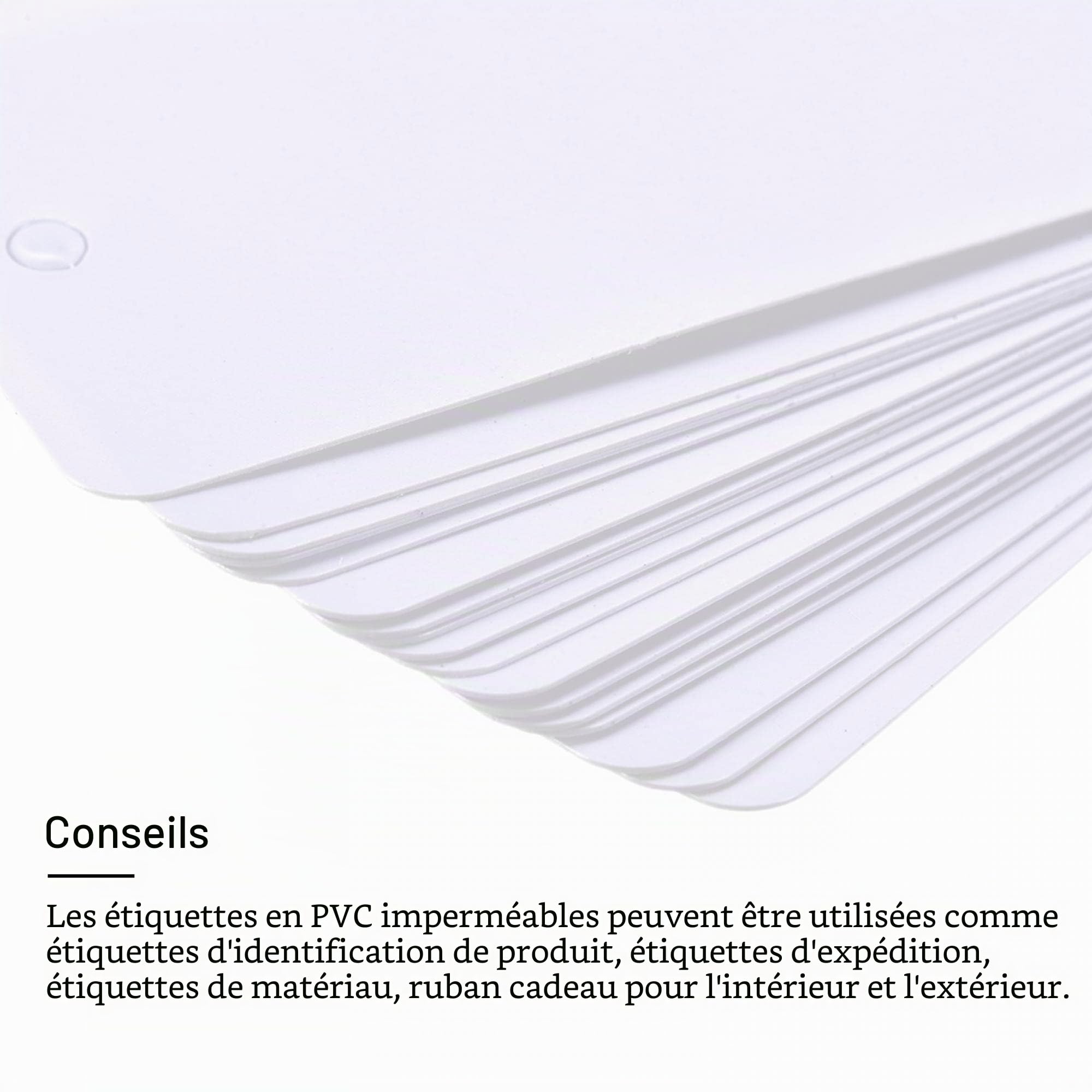 Sourcingmap étiquette plastique blanche 40x60mm lot 50 PVC