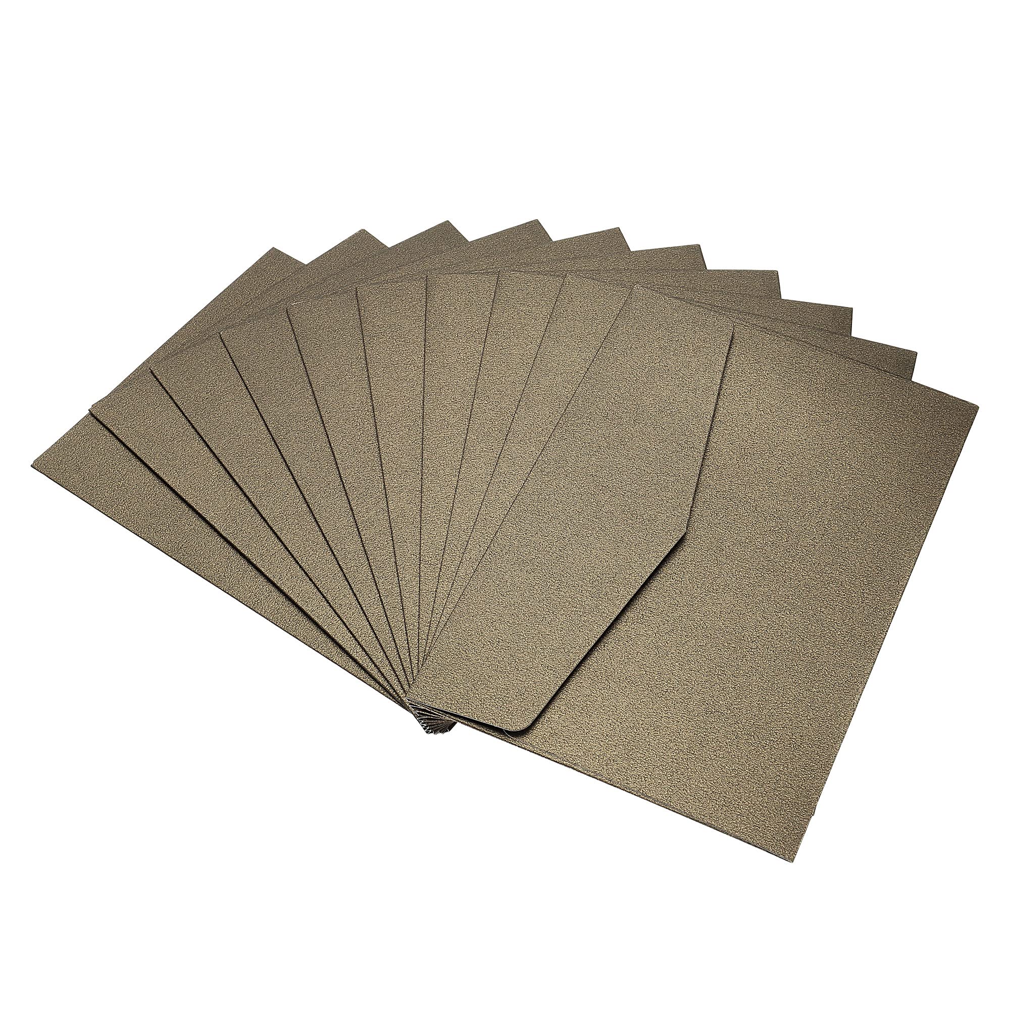 sourcing map Enveloppe 11x16 cm Marron Lot 25 Invitation
