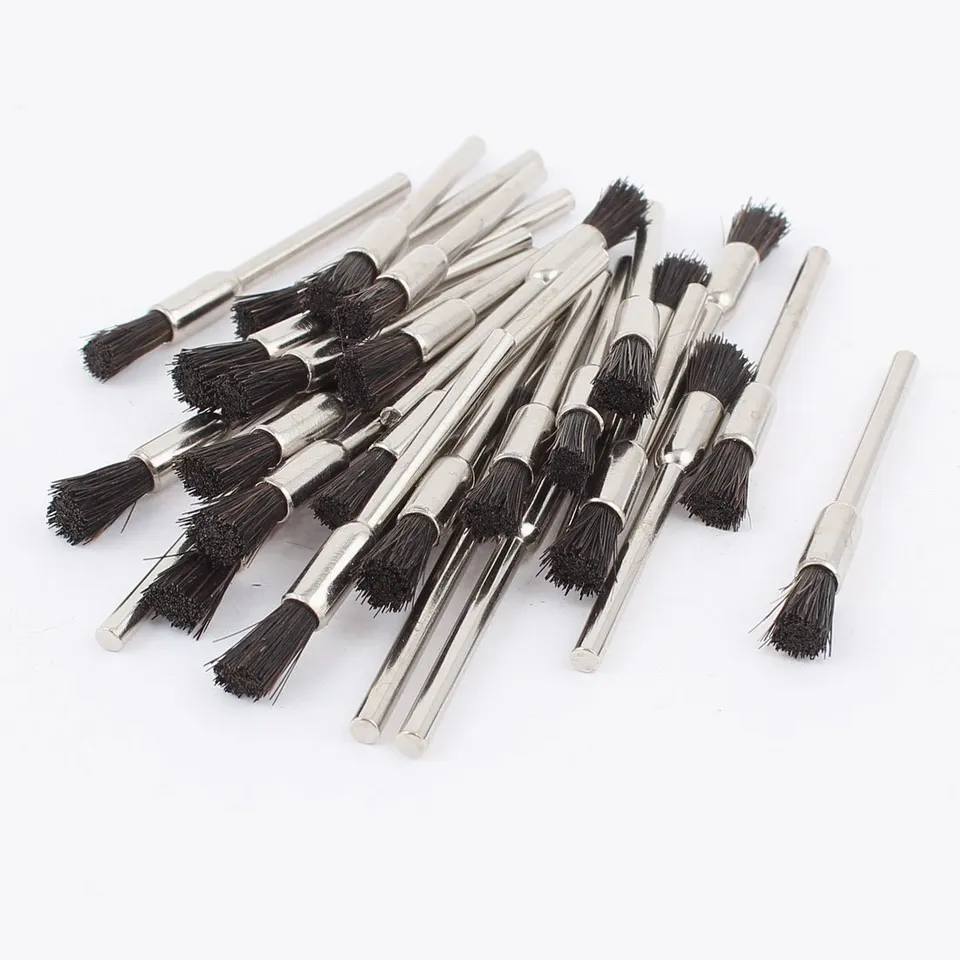 Sourcing Map brosse polissage 3mm soie noire lot 30