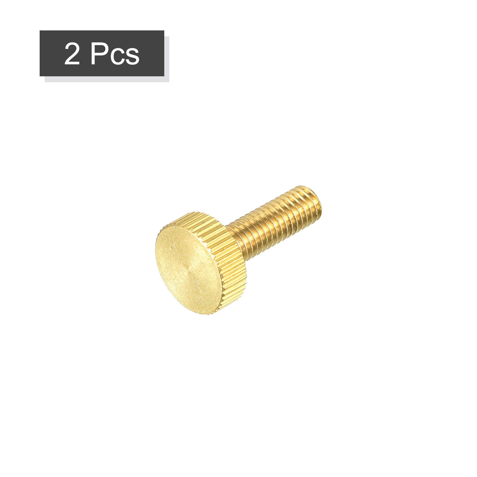 sourcing map M6x20mm vis moletée laiton lot de 2 sans outil