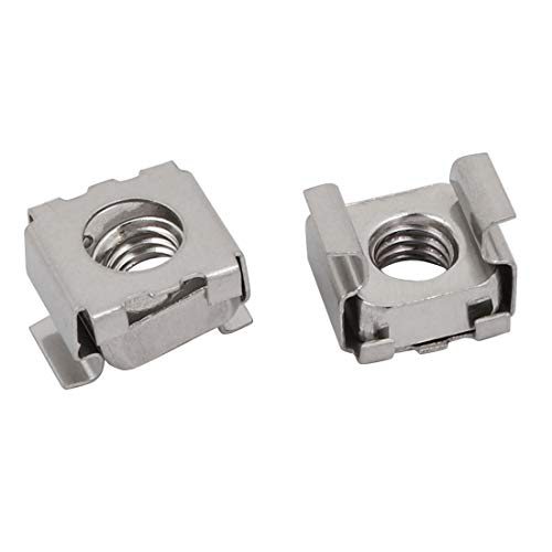SOURCINGMAP Home écrou cage M6 inox argent rack 20pcs