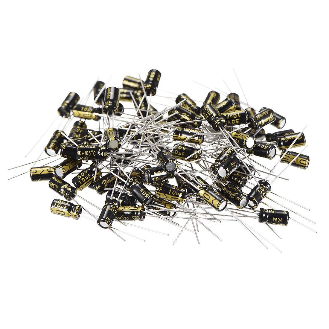 sourcing map 10uF 50V condensateur électrolytique 80 pièces 4x7mm
