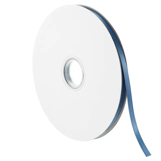 sourcing map ruban satin bleu fumé 7mmx91,4m rouleau double face