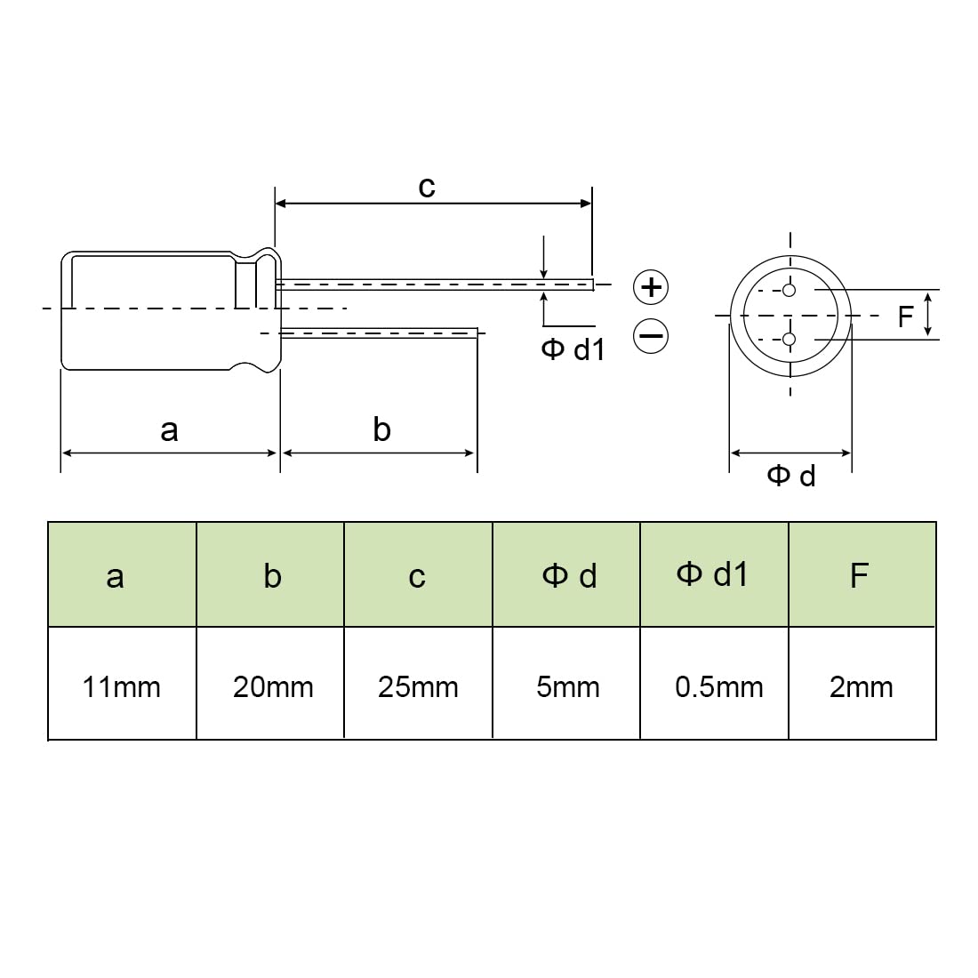 sourcing map condensateur électrolytique 1uF 50V 20 pièces 5x11mm