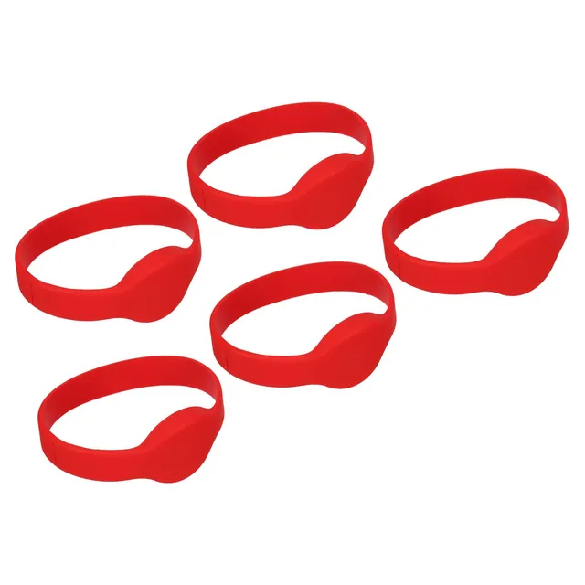 sourcing map TK4100 bracelet RFID rouge 5 pièces 125KHz