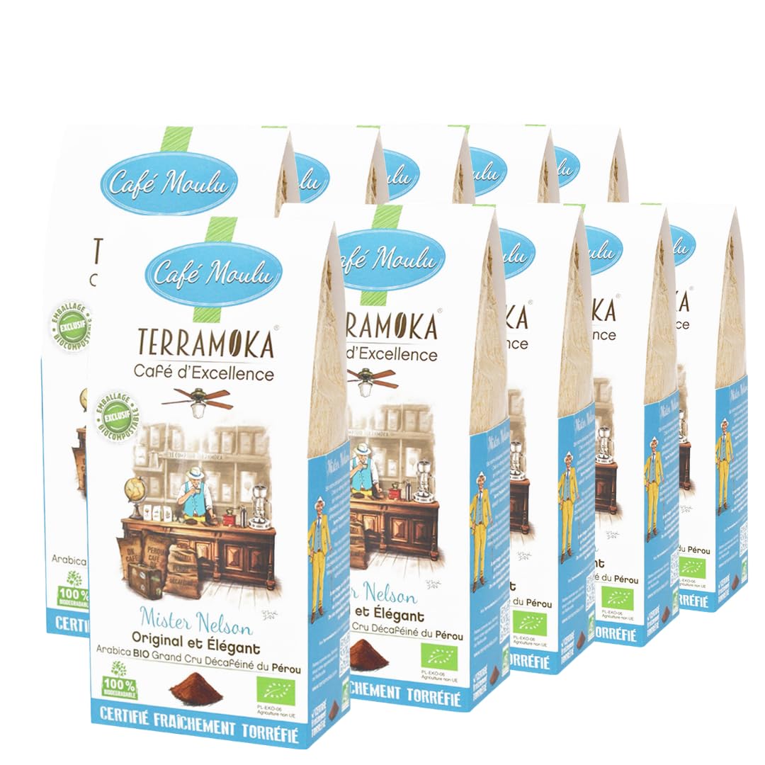Terramoka Mister Nelson Café moulu décaféiné bio 1,25 kg fruité