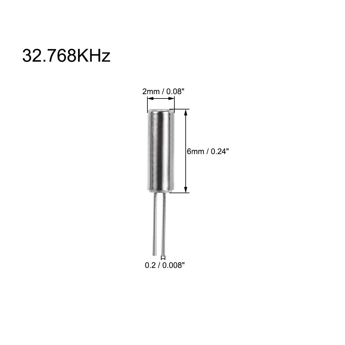 sourcingmap quartz 32,768kHz oscillateur 2x6mm lot de 10