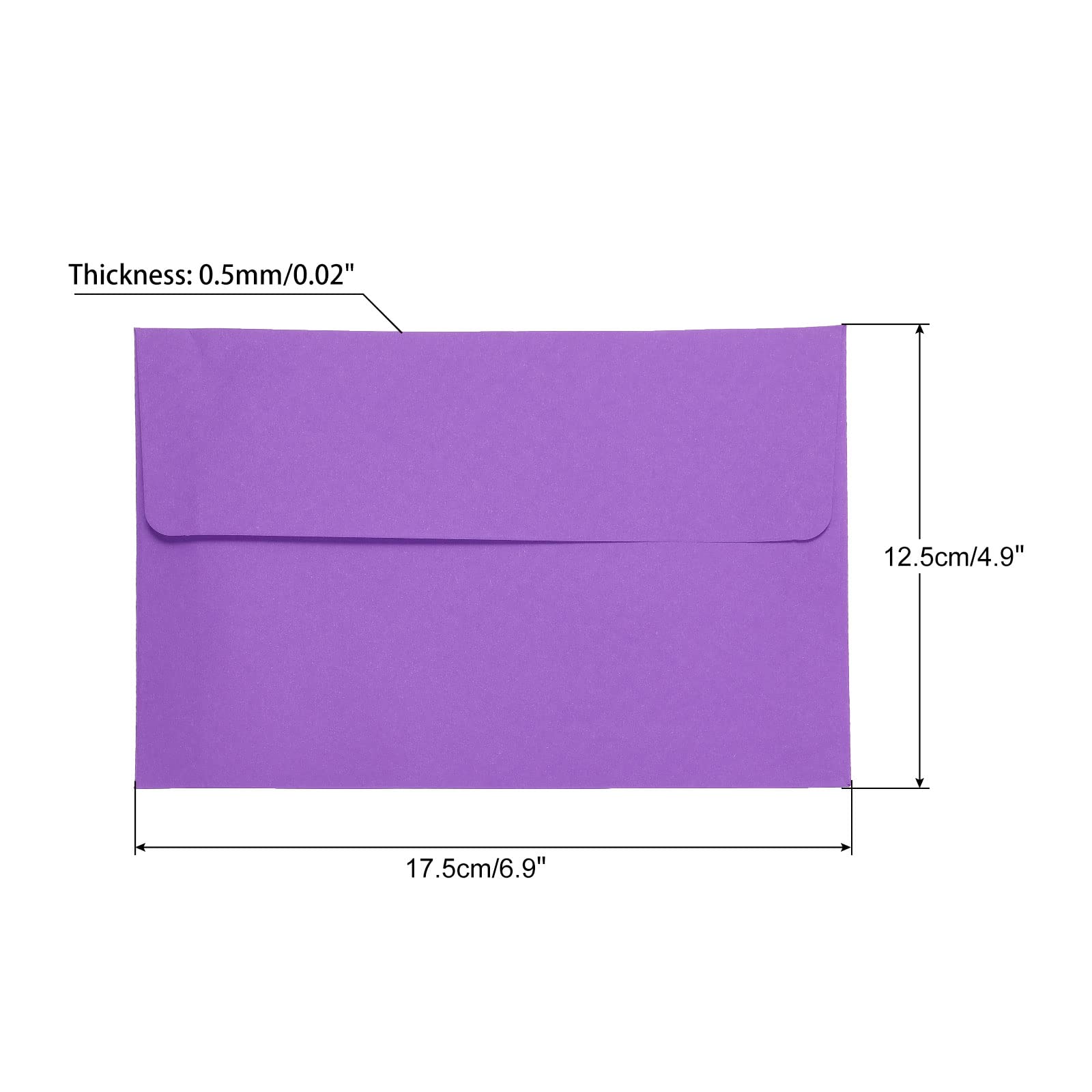 Sourcing Map Mini Enveloppe Papier Violet 12,5x17,5cm x50
