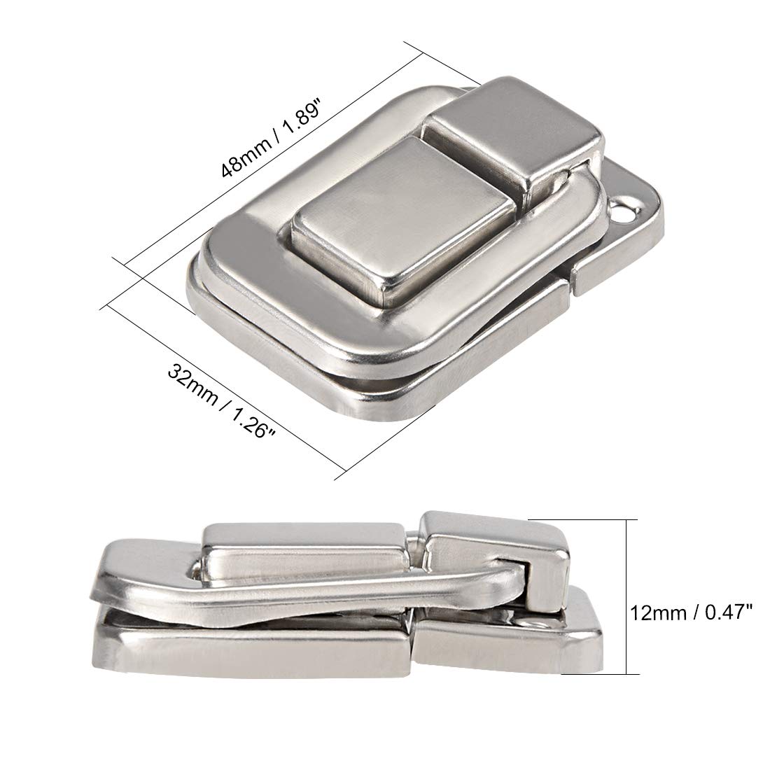 Sourcingmap loquet à bascule argenté 48 mm lot 5