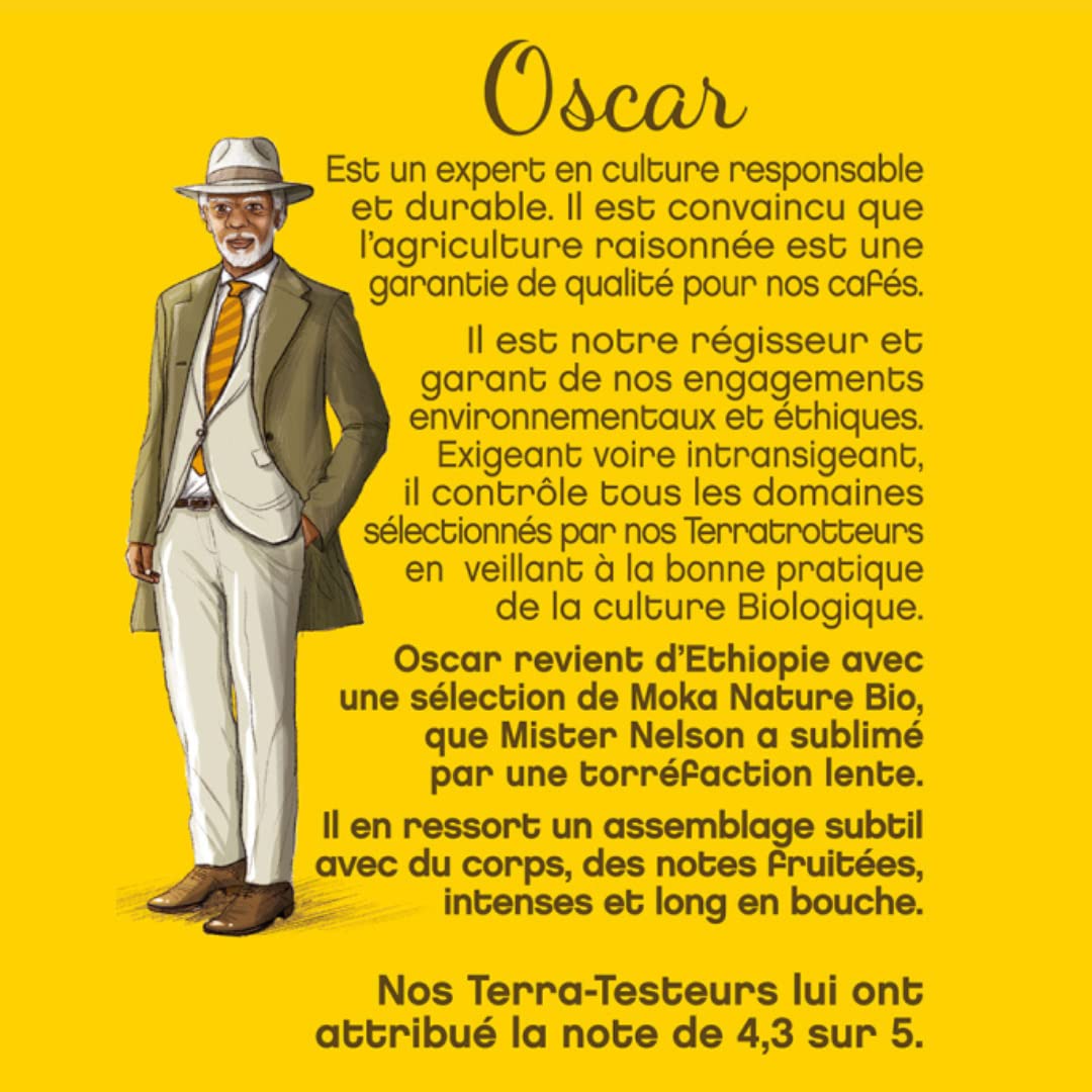 Terramoka Sir Oscar capsules café bio Ethiopie 300 fruité