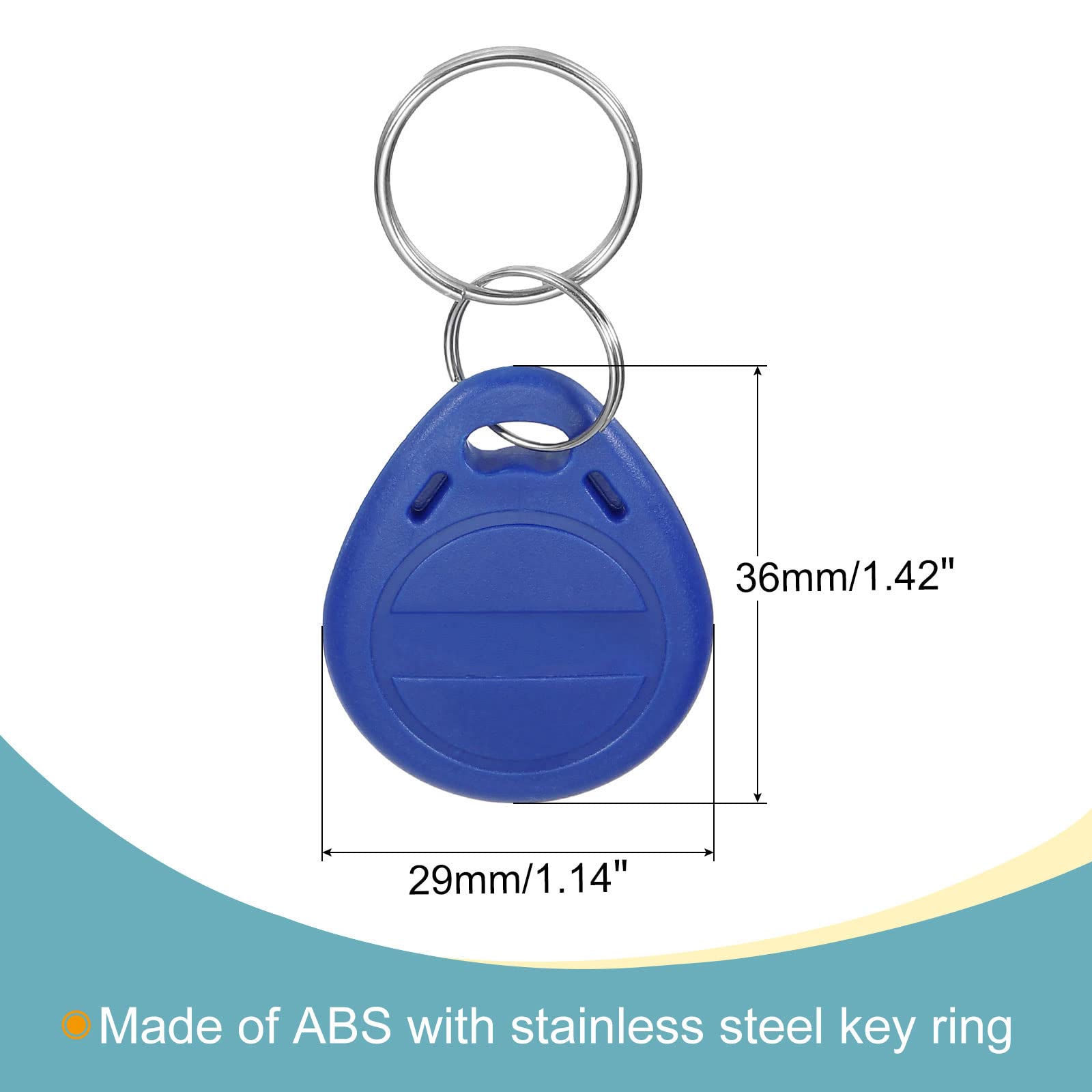 Sourcing Map Electronics Badge RFID 125KHz 5200 Bleu x6 Copiable