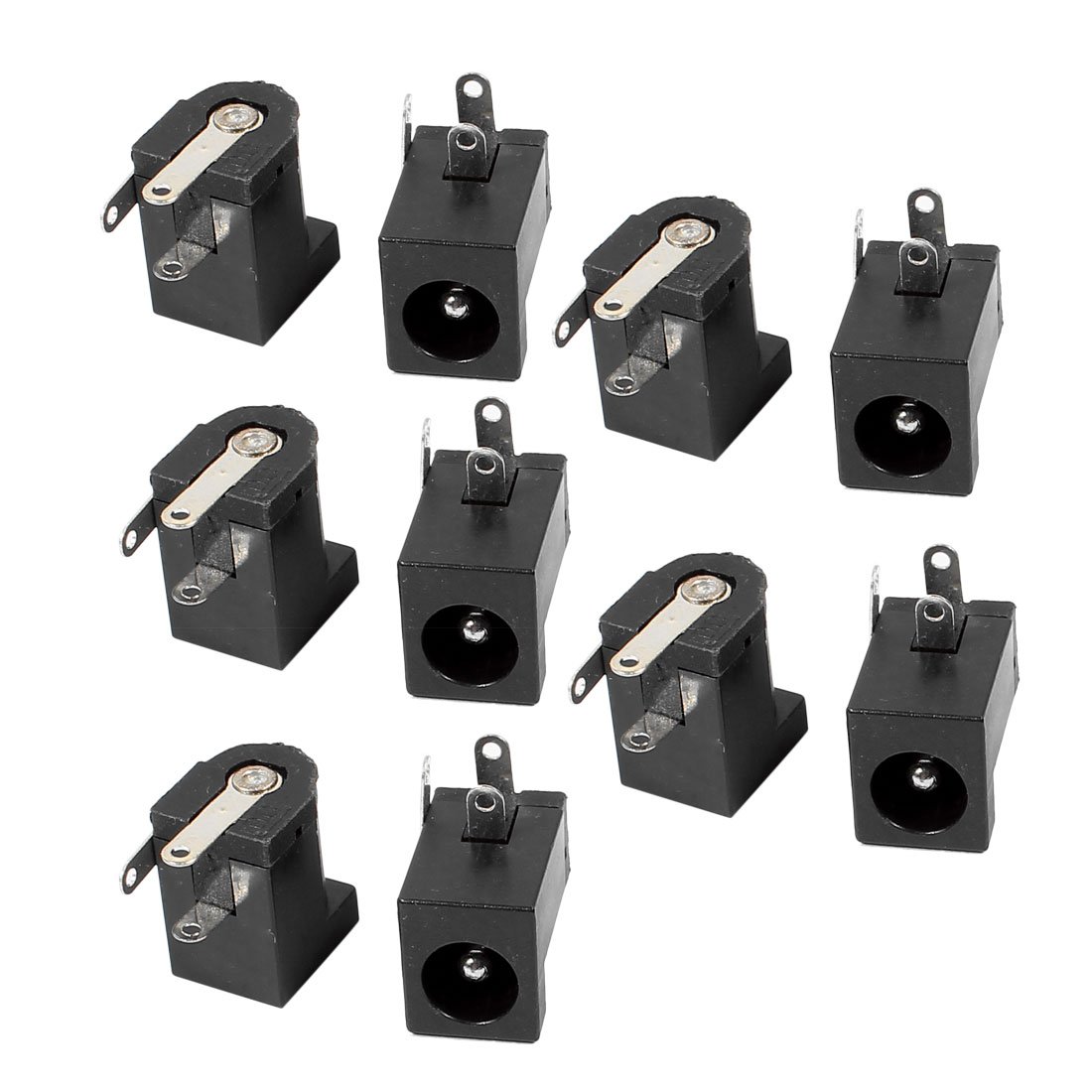 sourcingmap Industrial prise DC jack 5,5x2,5 mm lot 10